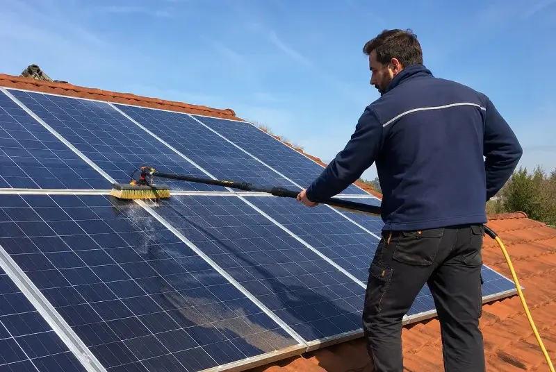 Nettoyage et entretien de panneaux solaires à Saint-Césaire-de-Gauzignan