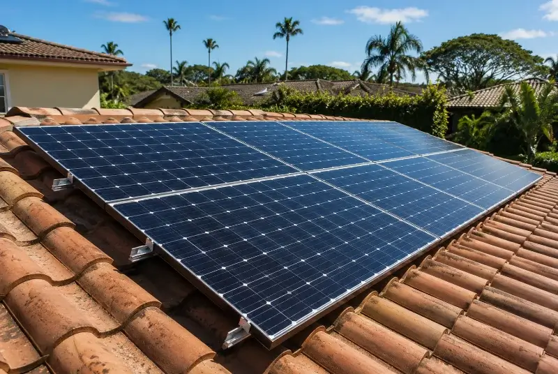 Installation de panneaux solaires à Saint-Césaire-de-Gauzignan